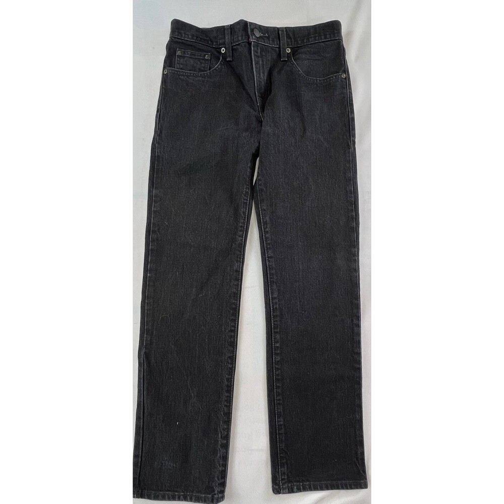 Arizona Mens Size 30 x 29 Black Denim 5 Pocket Stretch Straight Leg Skinny Jeans